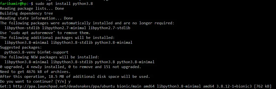 install python