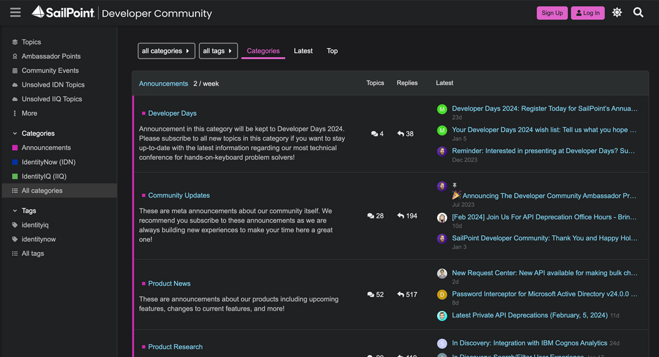 Sailpoint Forum Screenshot