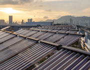 359 kW Solar Water Heating System of Hong Kong Children's Hospital (Photo by courtesy of the Architectural Services Department)