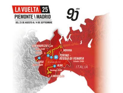 La Vuelta a Espa�a 2025 partir� desde Piamonte en su 90 aniversario