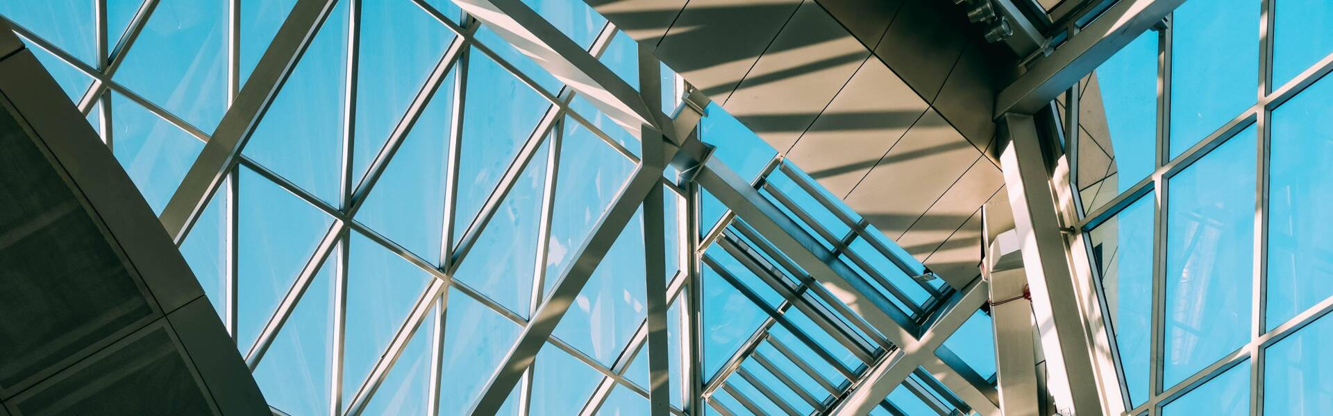 ceiling of building with sky