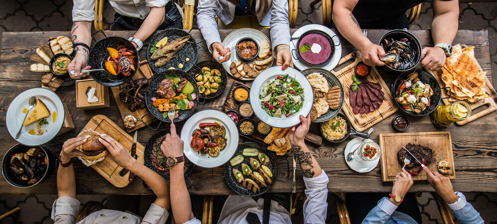 People sitting at table