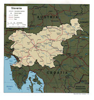 Slovenia Map - Political 2000