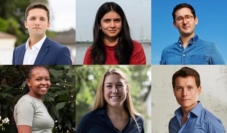 Clockwise from top left: Alex Vovk, Bharti Singhla, Ignacio Sabate, Thilo Braun, Meghan Wood, Shiro Wachira.