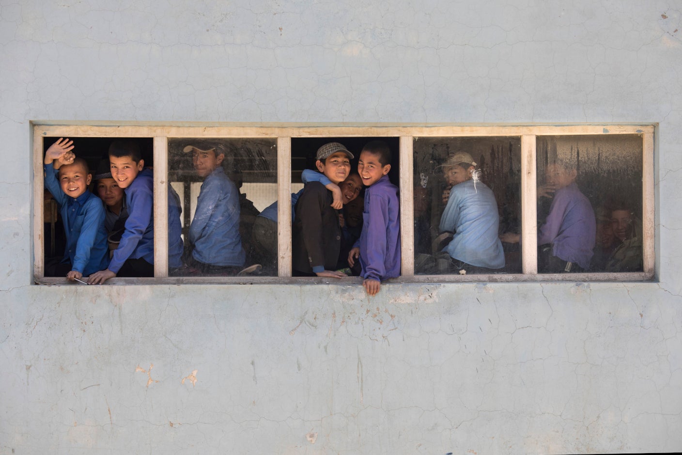 Boys at Sayedu Shahada school in Kabul, Afghanistan