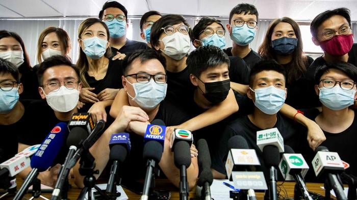 On January 6, 2021, Hong Kong police arrested 53 pro-democracy politicians for “subversion” because they had organized or participated in a unofficial? public opinion poll in July 2020 to coordinate pro-democracy candidates for the then-upcoming LegCo elections. 