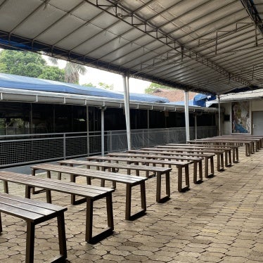 The parish of St. Joannes Baptista in Parung, near Jakarta, Indonesia, using tents for their services. It has not secured a church permit after applying for more than two decades.