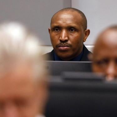 Bosco Ntaganda sits in the courtroom of the International Criminal Court