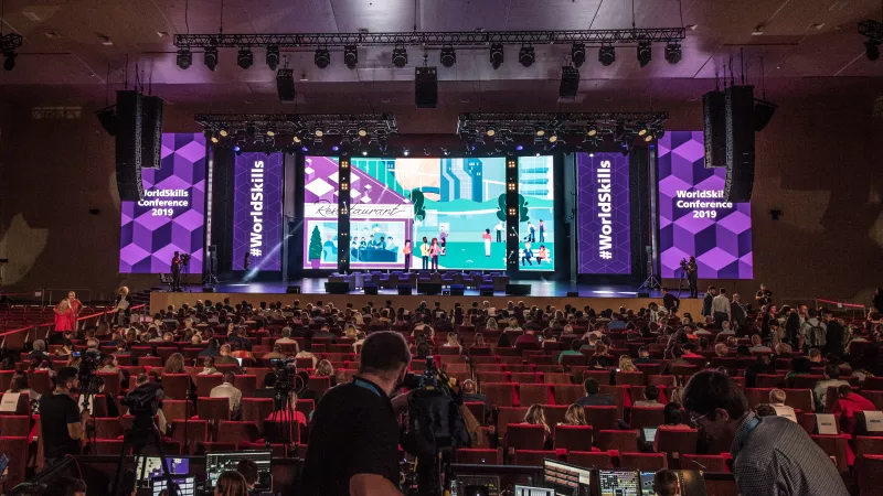 World Skills Conference room with participants