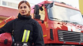 Female firefighter