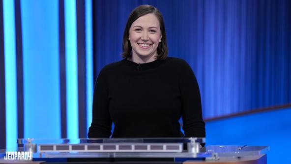 Amy Hummel behind the contestant podium