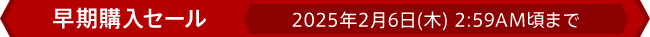 早期購入セール[2025年2月6日(木) 2:59AM頃まで]