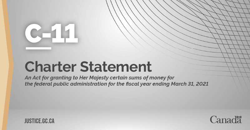 Bill C-11: An Act for granting to Her Majesty certain sums of money for the federal public administration for the fiscal year ending March 31, 2021