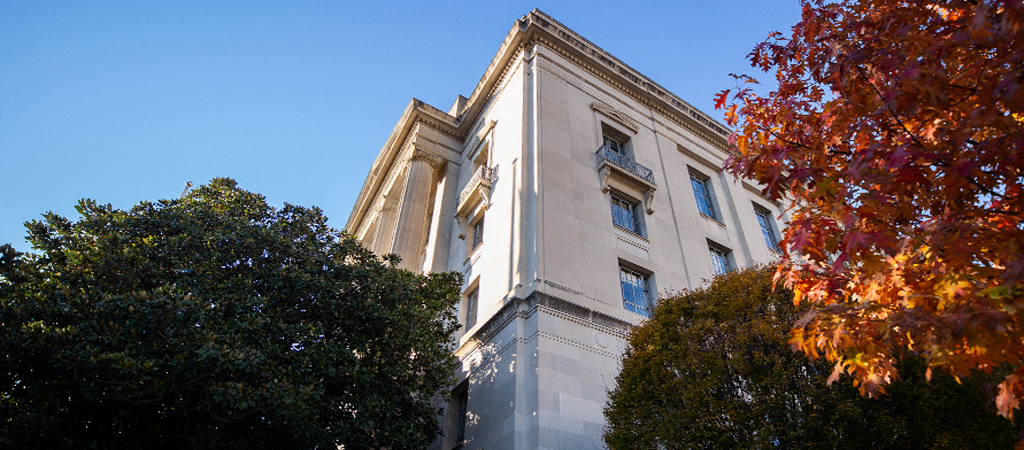 DOJ Building and Trees