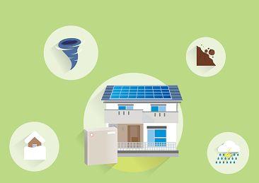 ＜災害･停電時＞太陽電池、蓄電池取扱い注意のお願い
