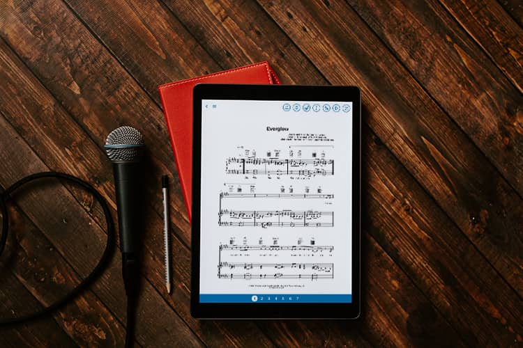 Musicnotes app on iPad