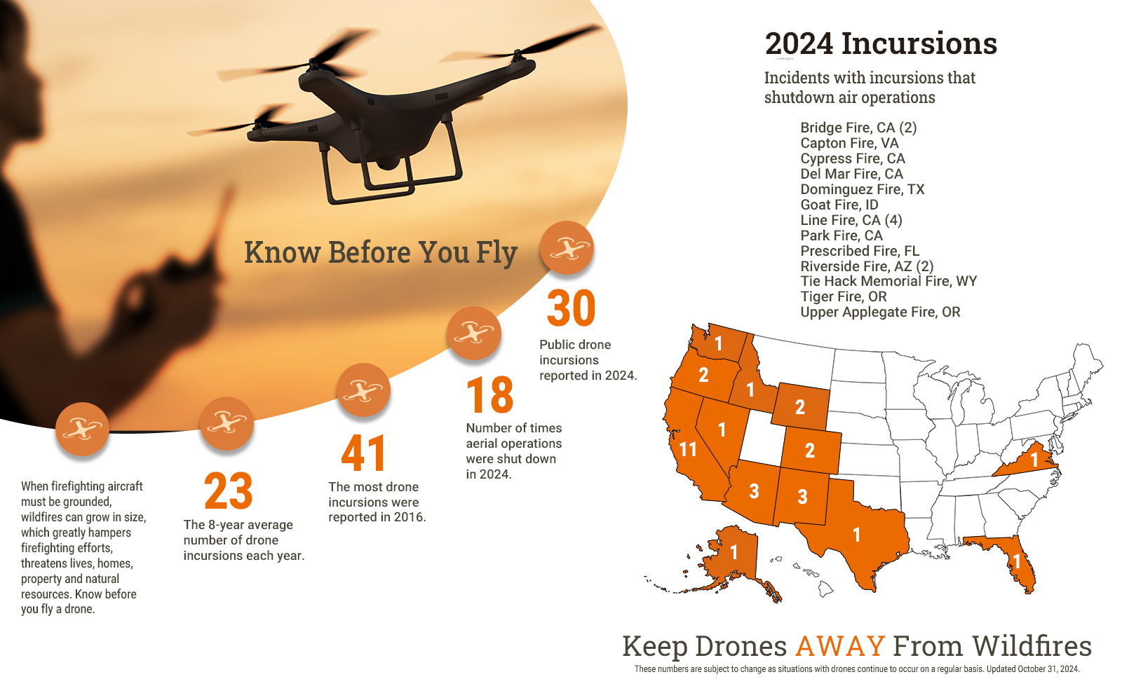 2024 UAS incursions