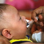 Baby received polio vaccine