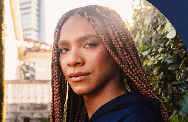 Closeup shot of woman of African descent