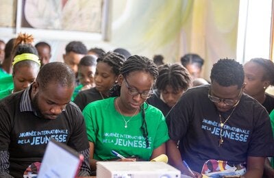 Groupe de jeunes suivant la formation 