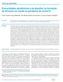 Comunidades epistêmicas e os desafios na formação de técnicos em saúde na pandemia de covid-19