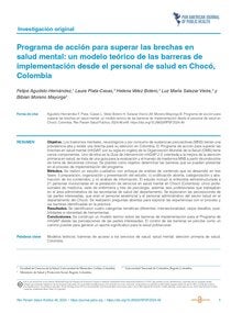 Programa de acción para superar brechas en salud mental: un modelo teórico de implementación de barreras desde la salud personal en Chocó, Colombia