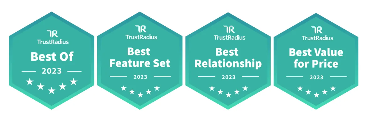 TrustRadius Award badges