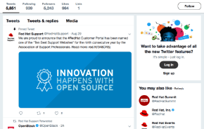 Red Hat サポート Twitter