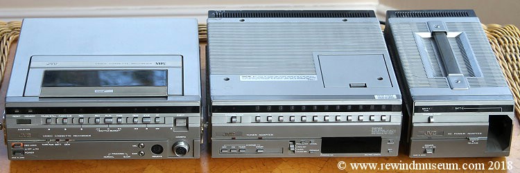 JVC HR-2200 EK portable VCR and tuner.