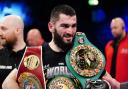 Artur Beterbiev beat Dmitry Bivol to add the WBA crown to his WBC, WBO and IBF titles (Zac Goodwin/PA).