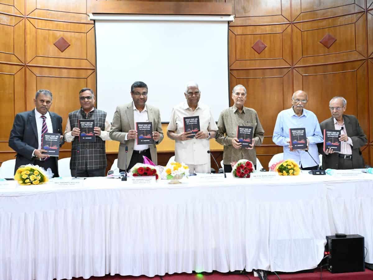 A book titled “Privacy Right and Data Protection- Trust, Overreach and Erosion,” written by Dr S Chakravarthy, launched at ASCI in Hyderabad on Saturday.