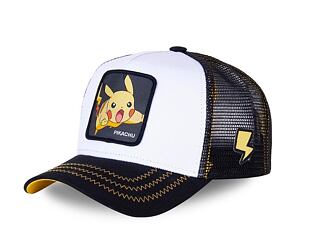 Kšiltovka Capslab Trucker - Pokémon - Pikachu - Black / White