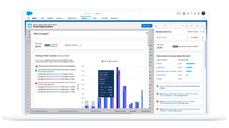 Einstein Discovery for Reports