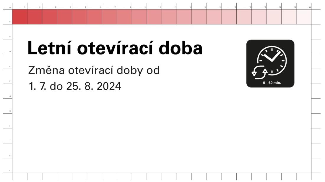 Letní otevírací doba