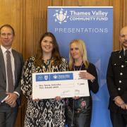 (L-R) Thames Valley Police commissioner Matthew Barber, Annie Jenkins, Soha’s locality lead for the Thame area, Jade Eastgate, Soha’s tenancy enforcement officer, and Thames Valley Police chief constable Jason Hogg