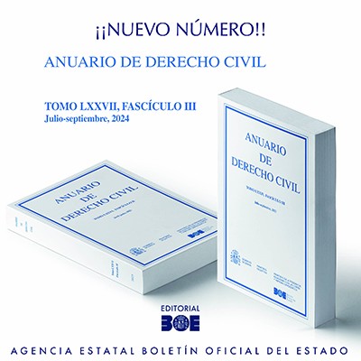 Novedad Editorial BOE. Nuevo número del Anuario de Derecho Civil.