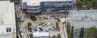 construction site of Skinner Jones Hall