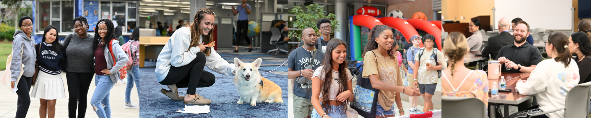 Banner including photos of UNF events