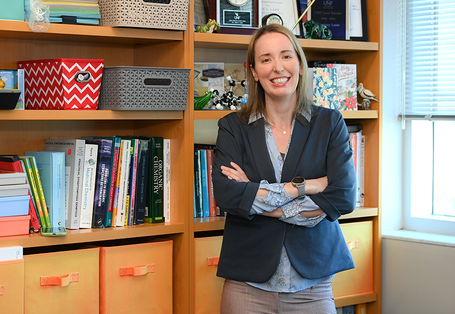 Headshot of Dr. Amy Lane in her office.