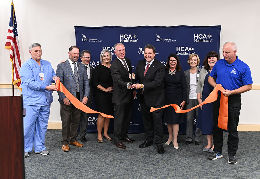 HCA sim lab ribbon cutting