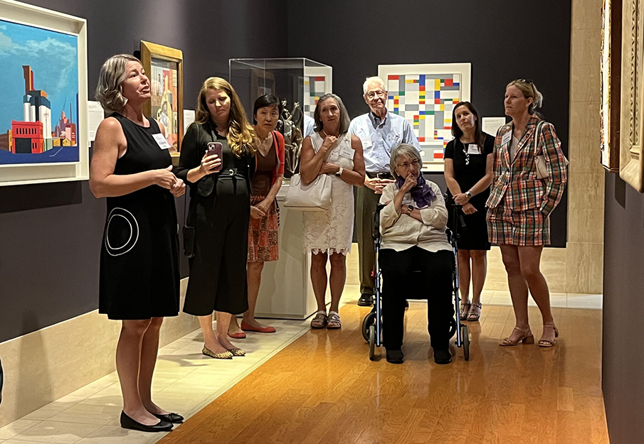 Dr. Elizabeth Heuer gives a tour of the American Made Exhibit