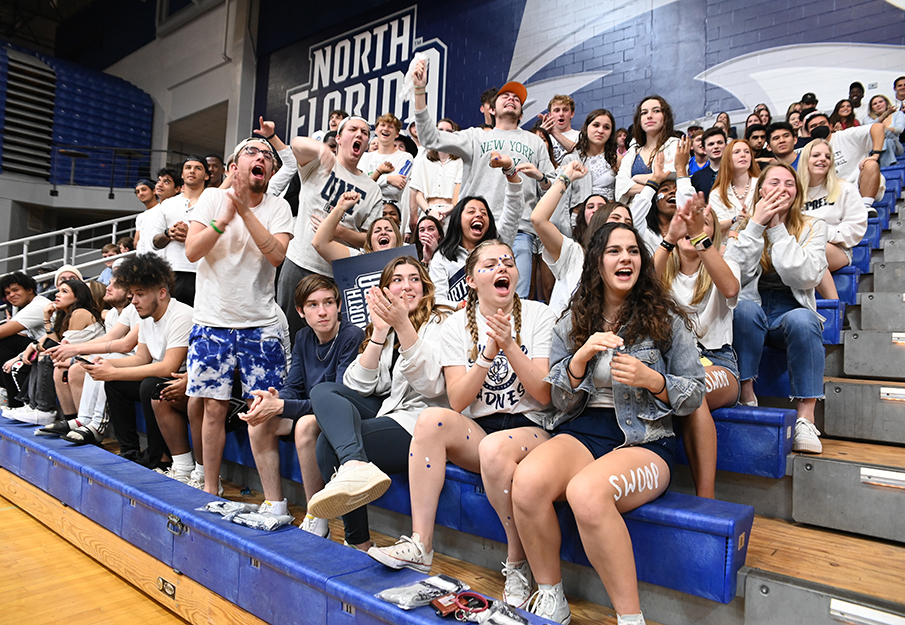 Students cheering