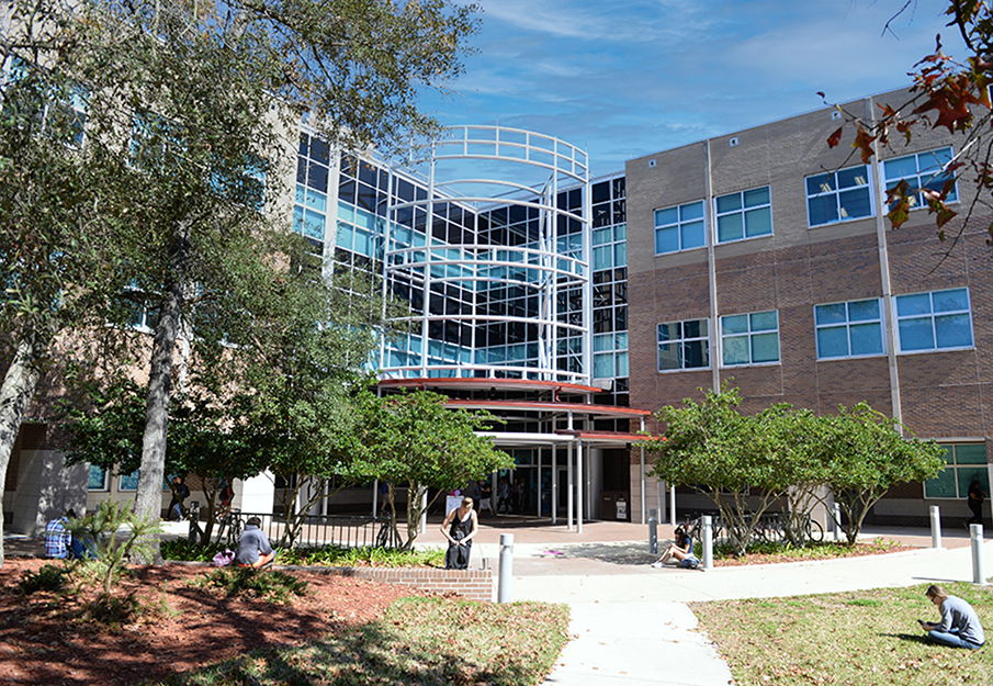 Outside view of the science and engineering building