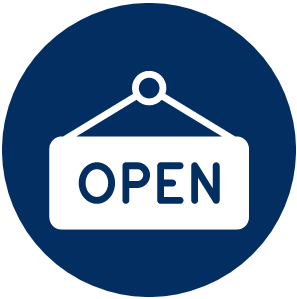 open sign