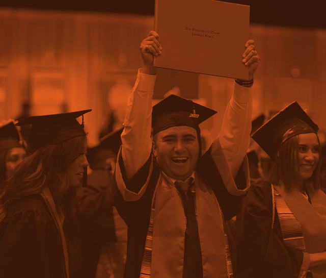 Student excited about getting his diploma