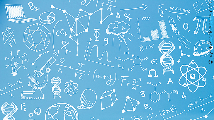 Skizze mit mathematischen Formeln