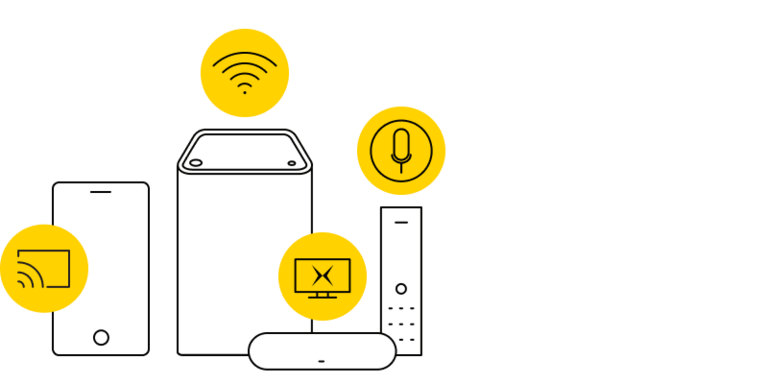 Borne internet télé icone wifi