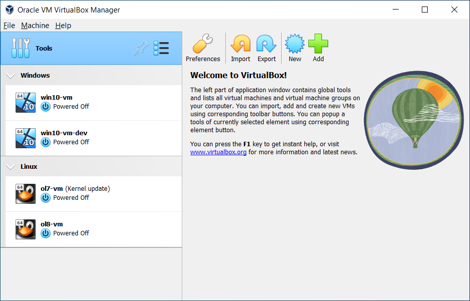 Groups of Virtual Machines