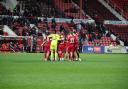 Swindon players prepare for extra time