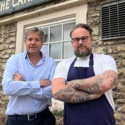 Adrian Gott and chef Leigh Evans at The Carpenters Arms